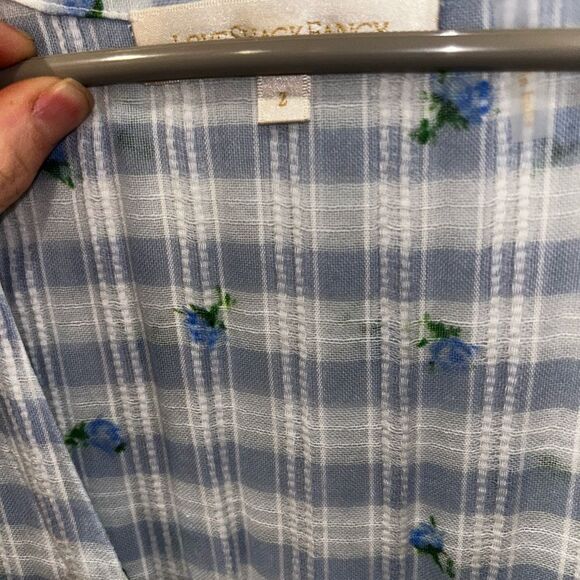 Loveshackfancy Plaid Midi Ollie Rosebud Checked Plaid Midi Dress Size 2 - Picture 7 of 7